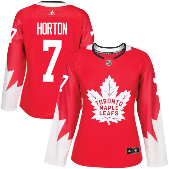 2017 NHL Toronto Maple Leafs women #7 Tim Horton red jersey->women nhl jersey->Women Jersey